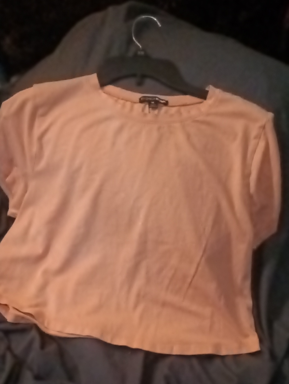 Fashion Nova Peach Short-Sleeve Cropped T-shirt